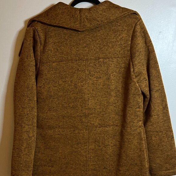 Steve Madden | Camel Heathered Open Fleece Coat - Size L - Picture 4 of 5